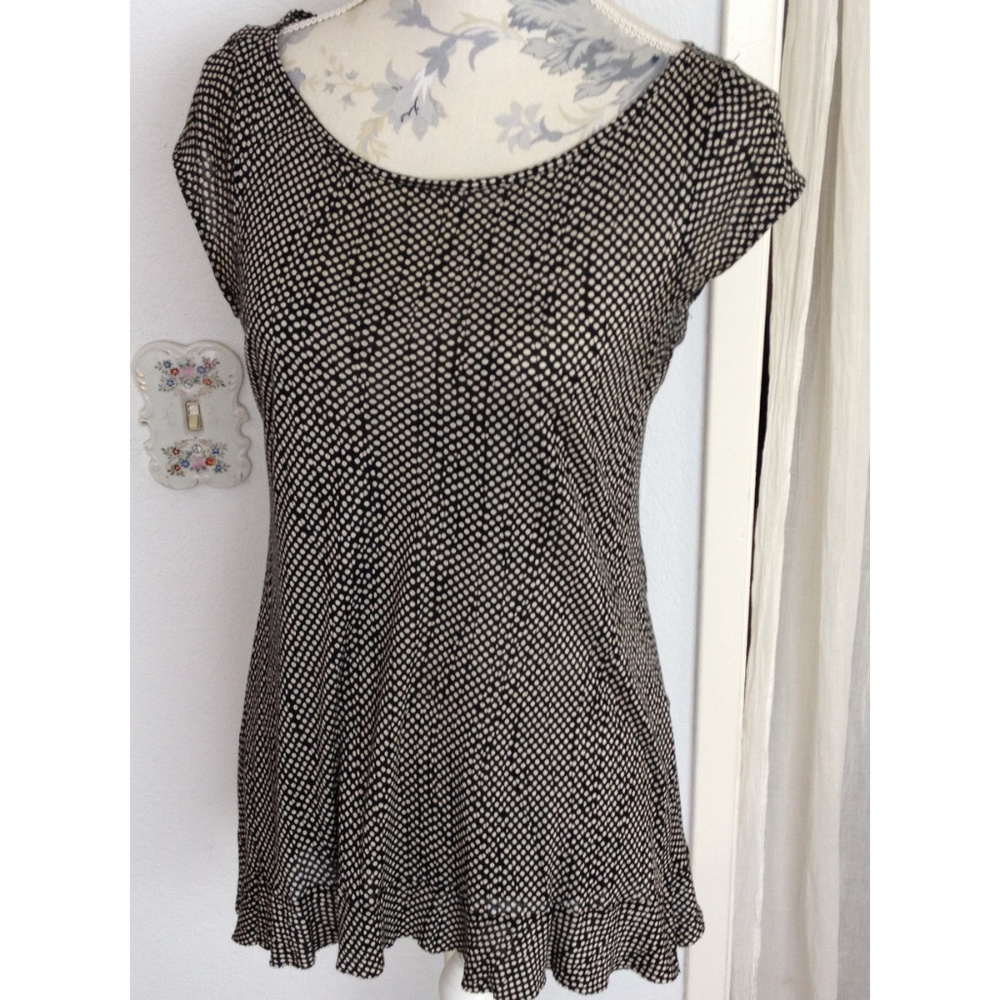 Black Polka Dot Top